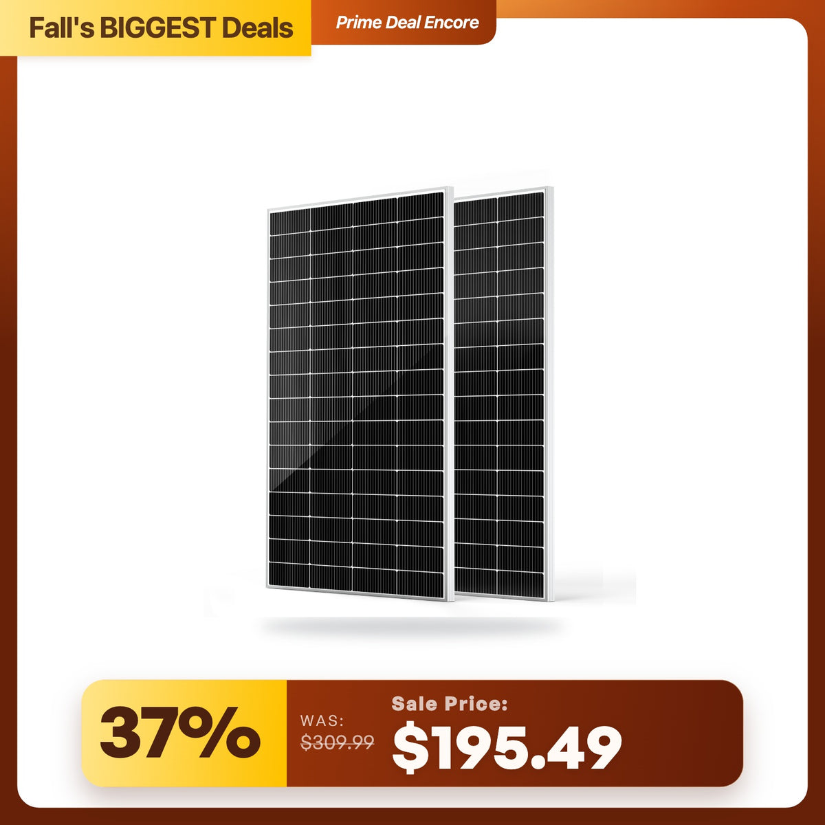 HQST 200W N-Type Solar Panel | 13% Smaller, 14.5% Lighter