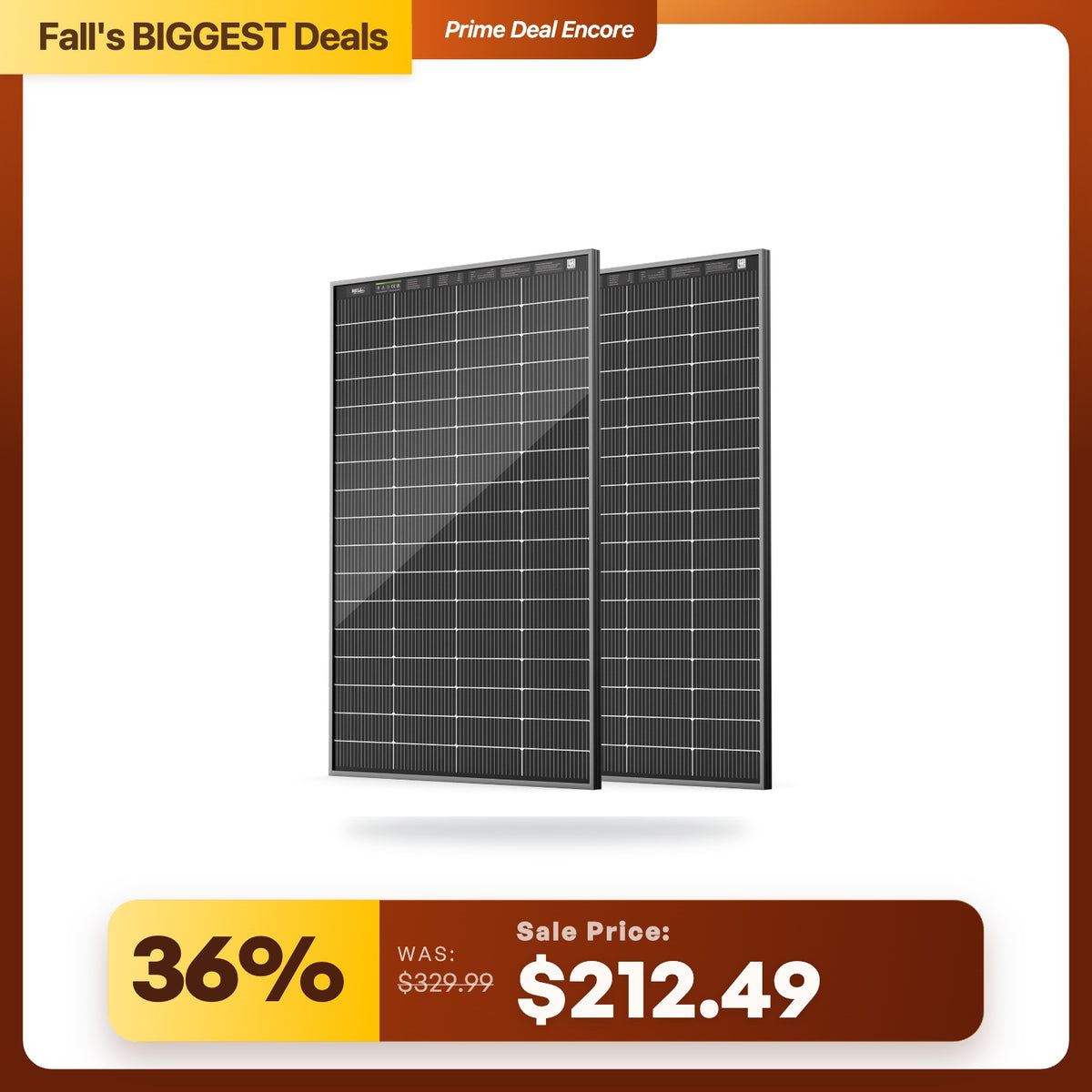 HQST Bifacial 200W Compact N-Type Solar Panel | 25.4% Efficiency, 13% Smaller
