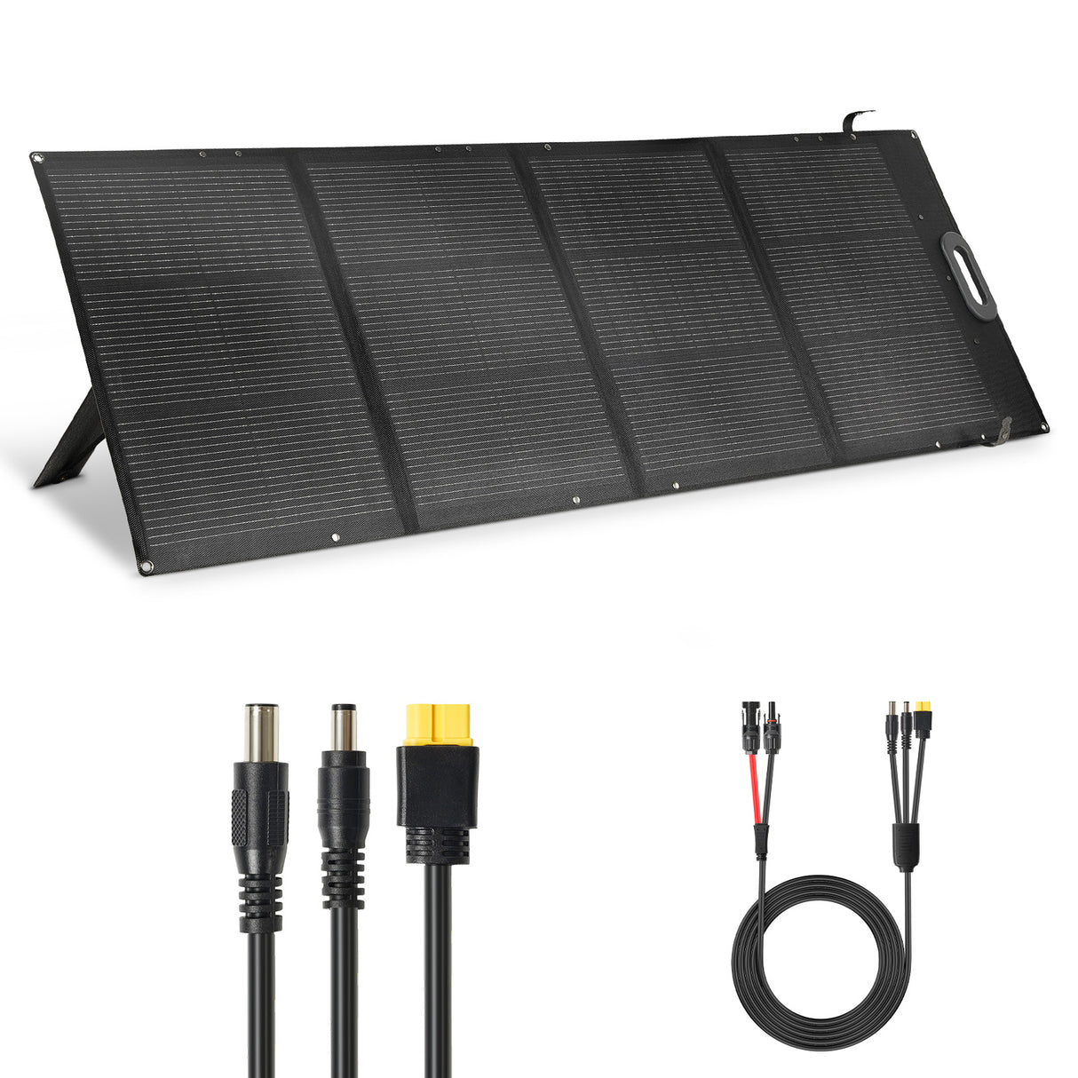 HQST Ultra-Light 200W Foldable Portable Solar Panel | 25% Efficiency, IP67, 3-in-1 Cable for Jackery EcoFlow BLUETTI