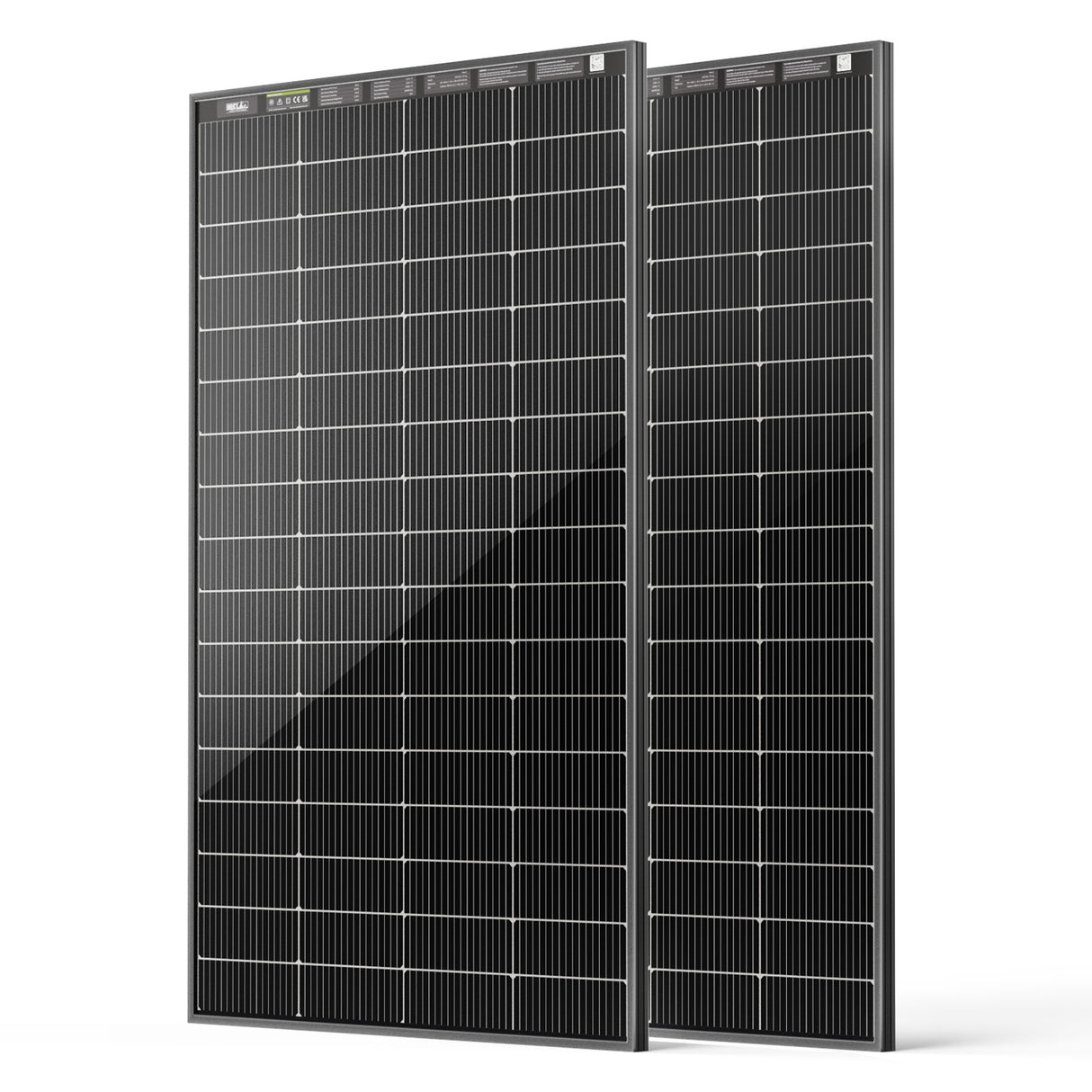 HQST Bifacial 200W N-Type 16BB Monocrystalline Solar Panel with All-Black Design
