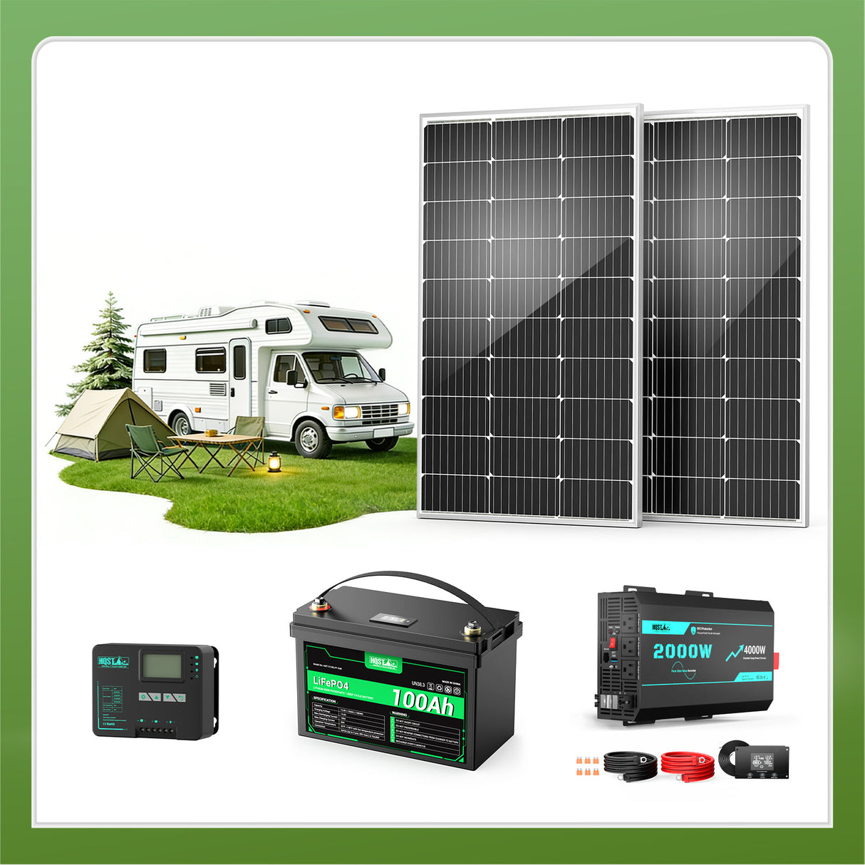 HQST RV Core Components Kit (200W | 1.28kWh)