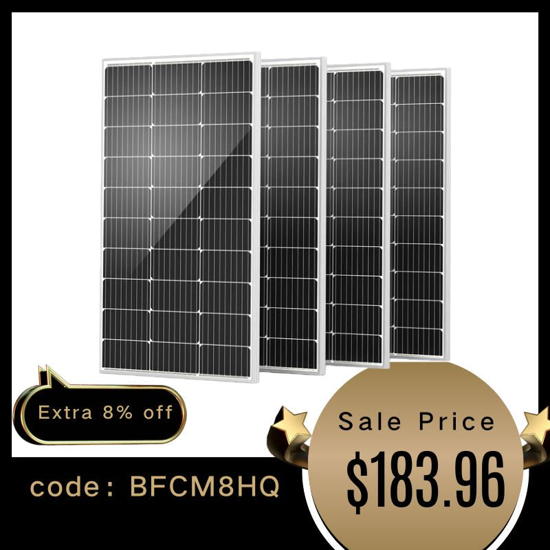 HQST 100 Watt 12 Volt 9BB Monocrystalline Solar Panel