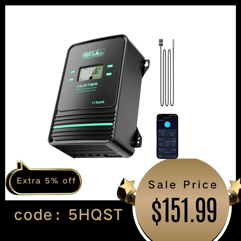 80A MPPT Solar Charge Controller with Smart APP Control, LiFePO4 Battery Low Temp Protection, and Parallel Charging