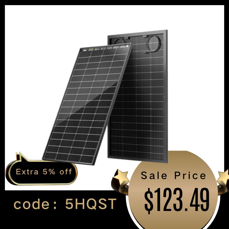 Bifacial 200 Watt N-Type 16BB Monocrystalline Solar Panel with All-Black Design