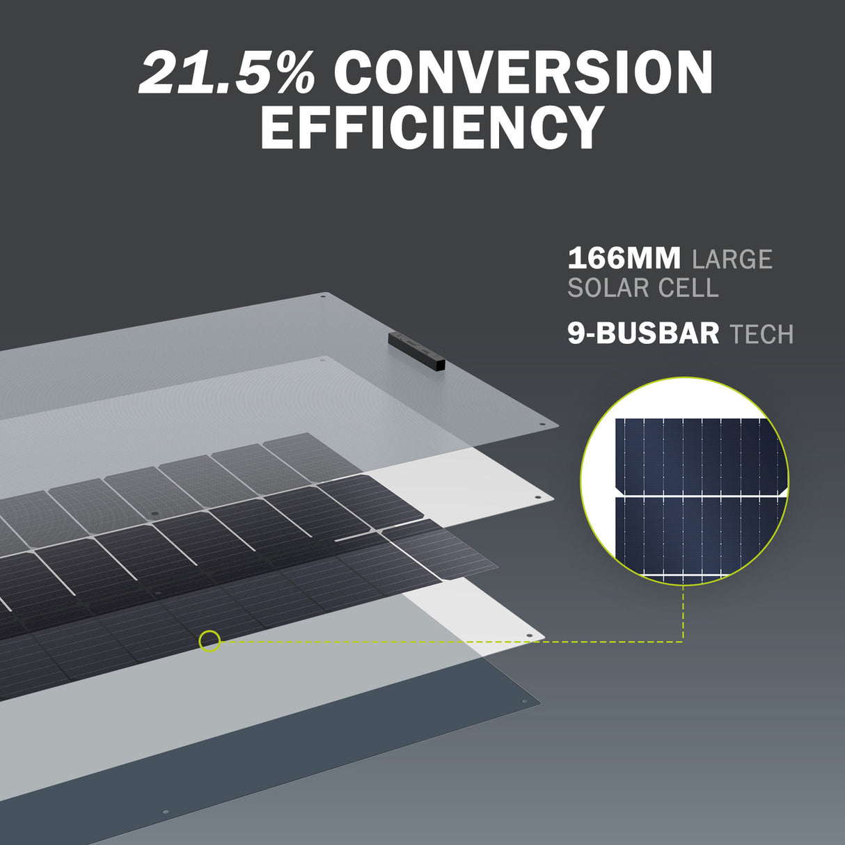 100 Watt 12 Volt 9BB Cell Waterproof Monocrystalline Flexible Solar Panel