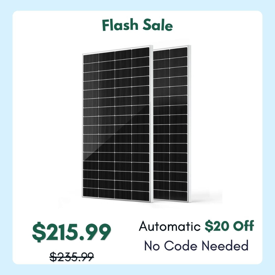 HQST 200W Compact N-Type Solar Panel | 25.4% Efficiency, 14.5% Lighter