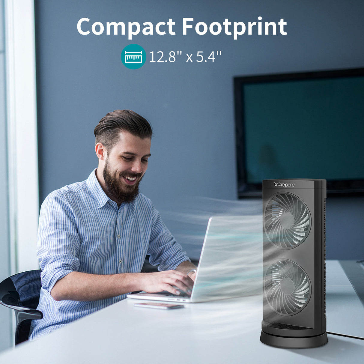 Dr. Prepare Dual Oscillating Tower Fan