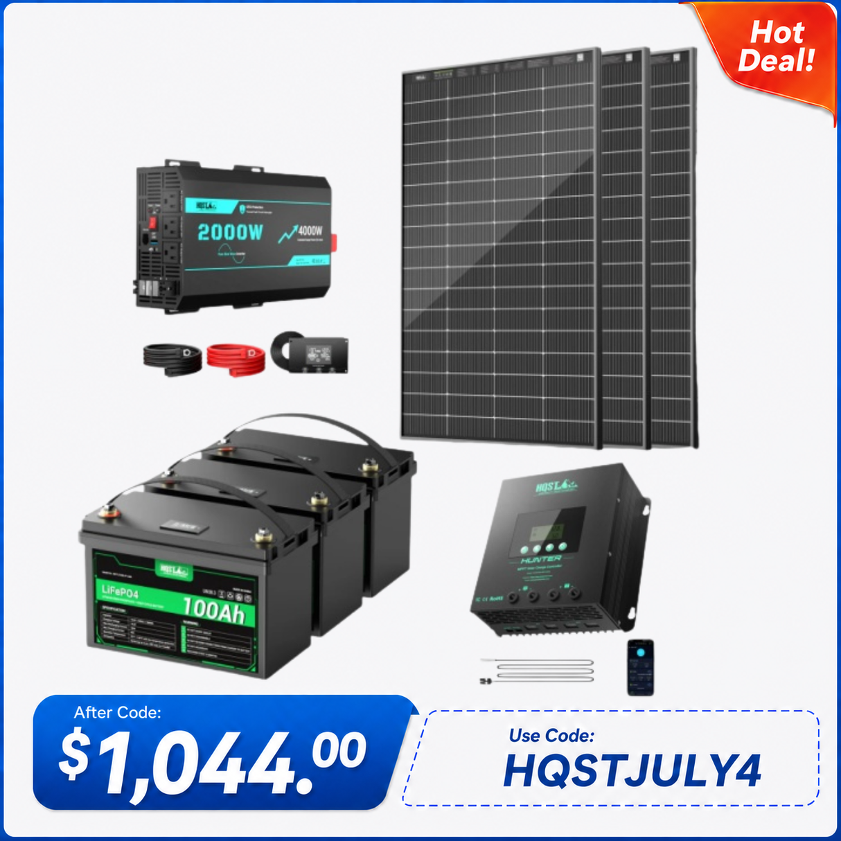 HQST RV Core Components Kit (600W | 3.84kWh)