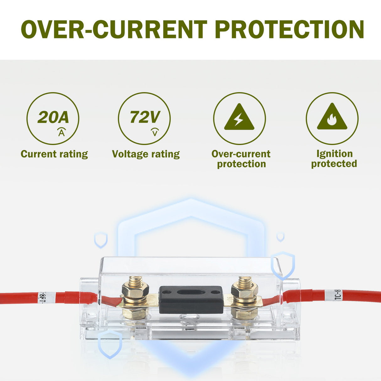 HQST 20A/30A ANL Fuse with transparent holder