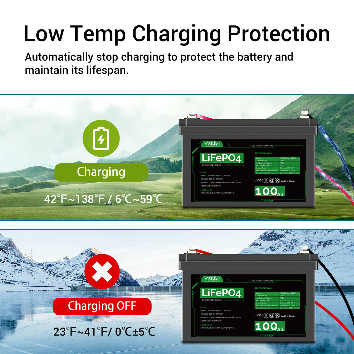 Low temp charging protection