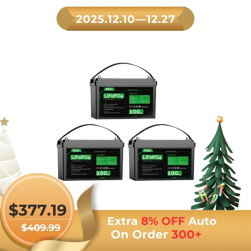 HQST 12V 100Ah LiFePO4 Lithium Deep Cycle Battery
