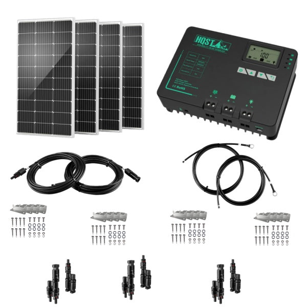 400W 12V/24V Monocrystalline Solar Kit with 40A MPPT Charge Controller