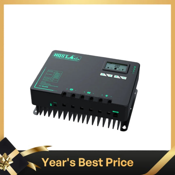 HQST 60A MPPT Solar Charge Controller with Li-Ion Battery Low Temp Protection, Parallel Charging, and Bluetooth