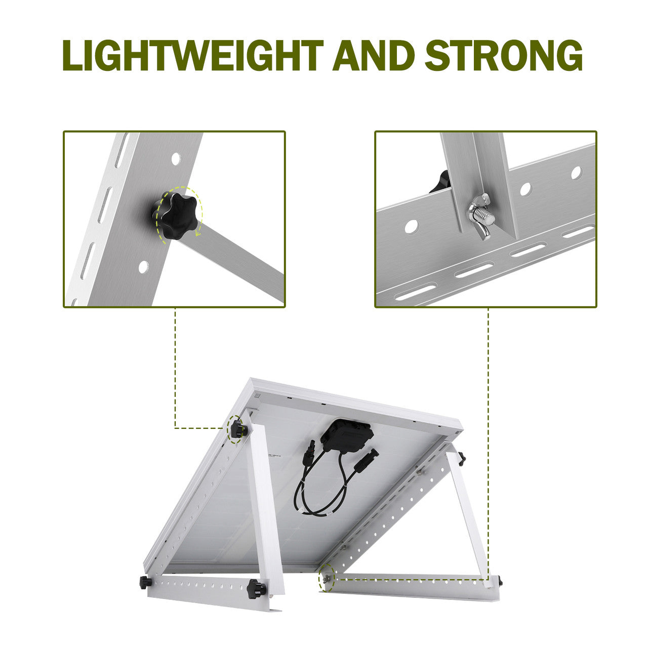 Adjustable Solar Panel Tilt Mount Brackets kit 28inch Support up to 150 Watt Solar Panels