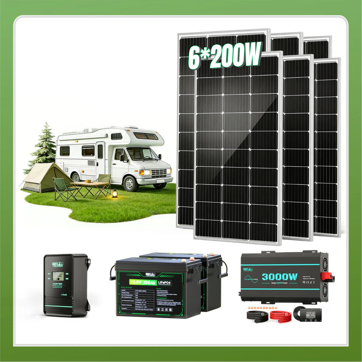 HQST RV Core Components Kit (1200W | 7.68kWh)
