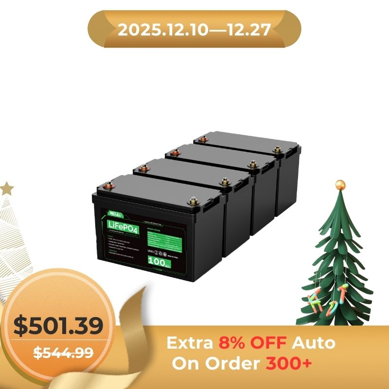HQST 12V 100Ah LiFePO4 Lithium Deep Cycle Battery