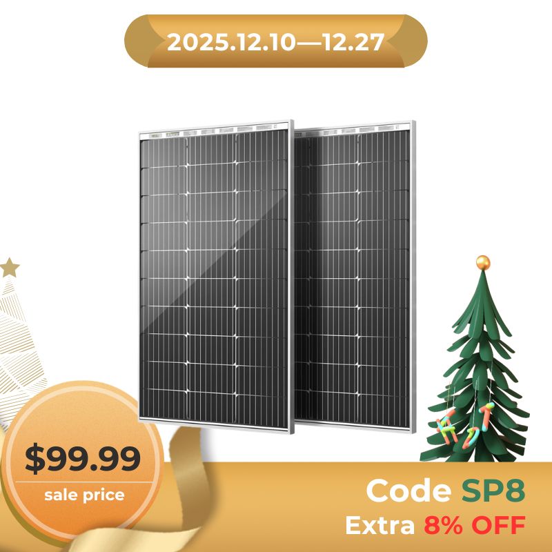 Bifacial 100W 12V 9BB Monocrystalline Solar Panel