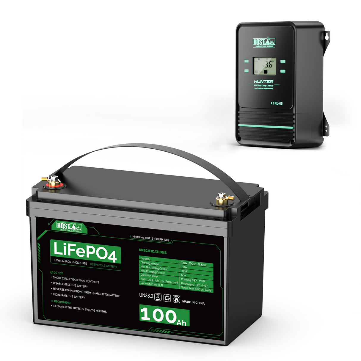12V 100Ah LiFePO4 Lithium Iron Phosphate Battery