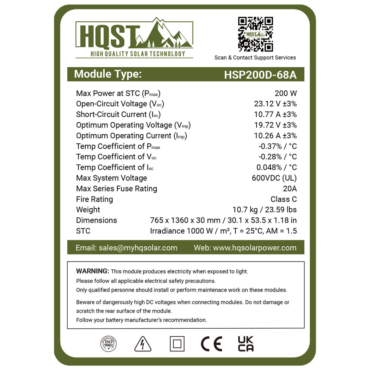 200 Watt 9BB Monocrystalline Solar Panel