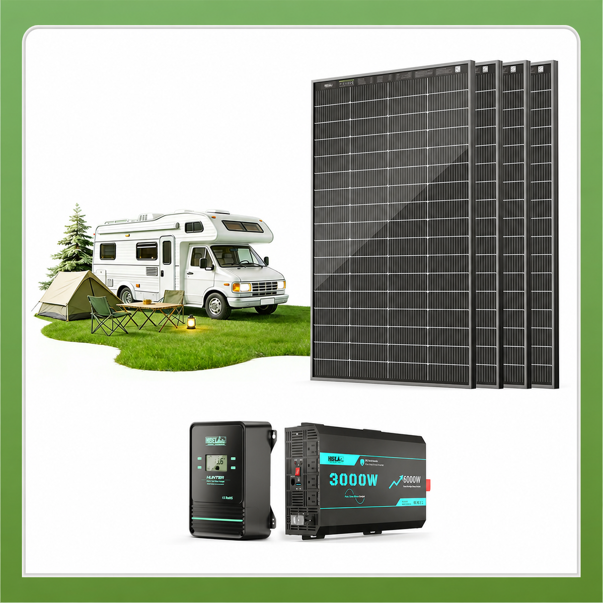 800W 12V Essential Solar Panel Kit | LiFePO4 Battery Ready