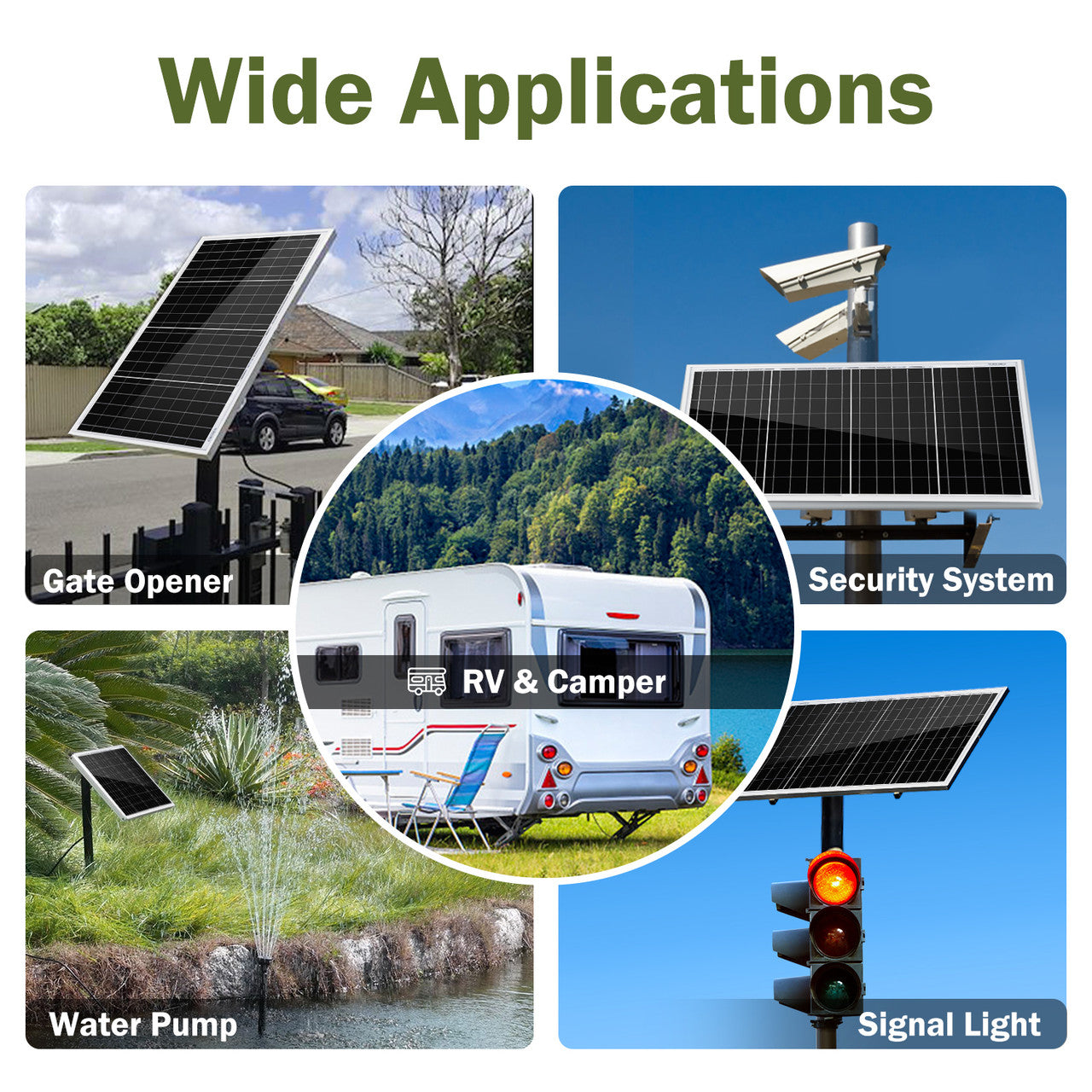 50 Watts 12 Volts Monocrystalline Solar Panel