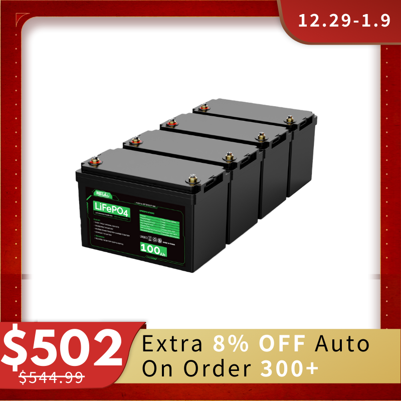HQST 12V 100Ah LiFePO4 Lithium Battery