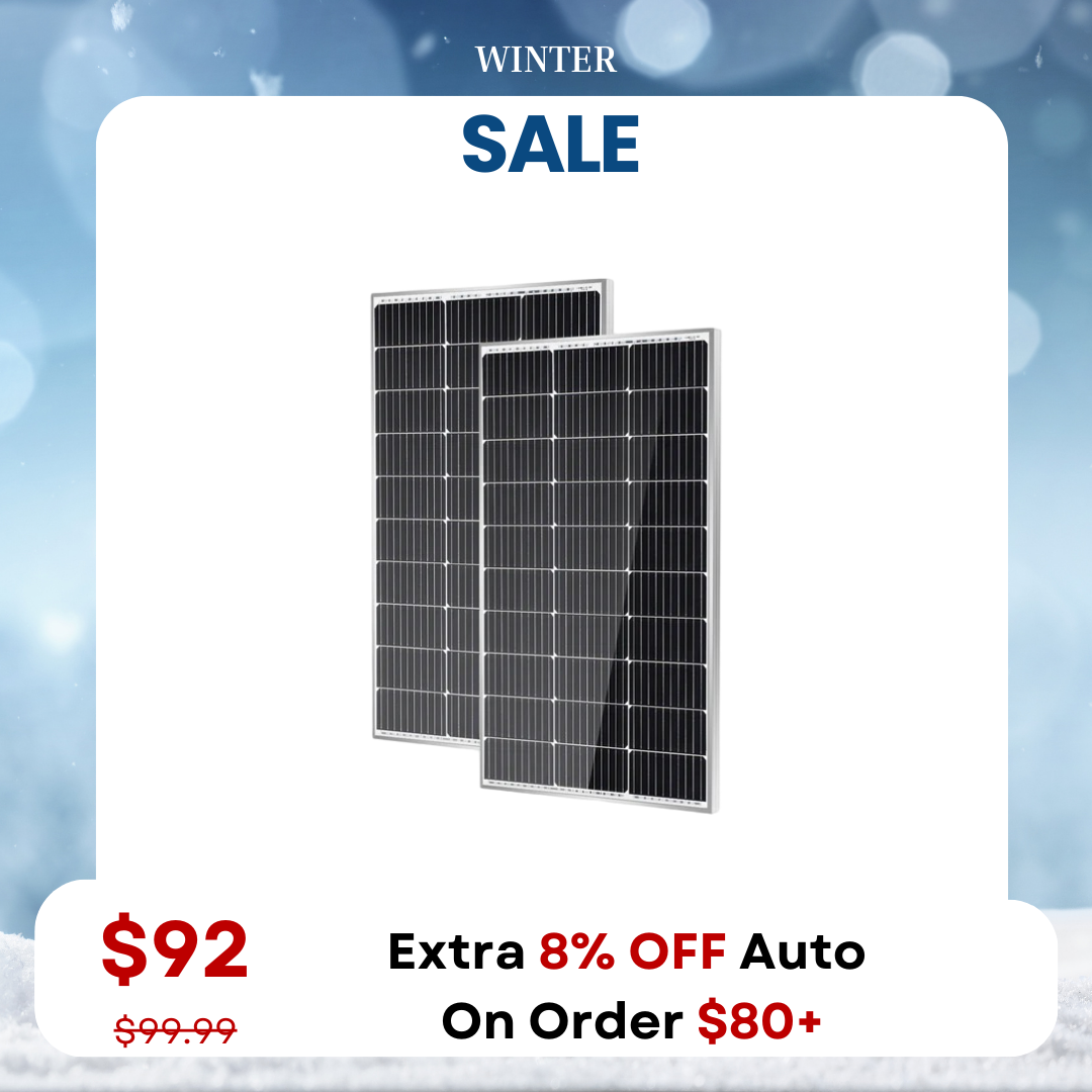 Traver Force 100W 12V 10BB Cell Monocrystalline Solar Panel