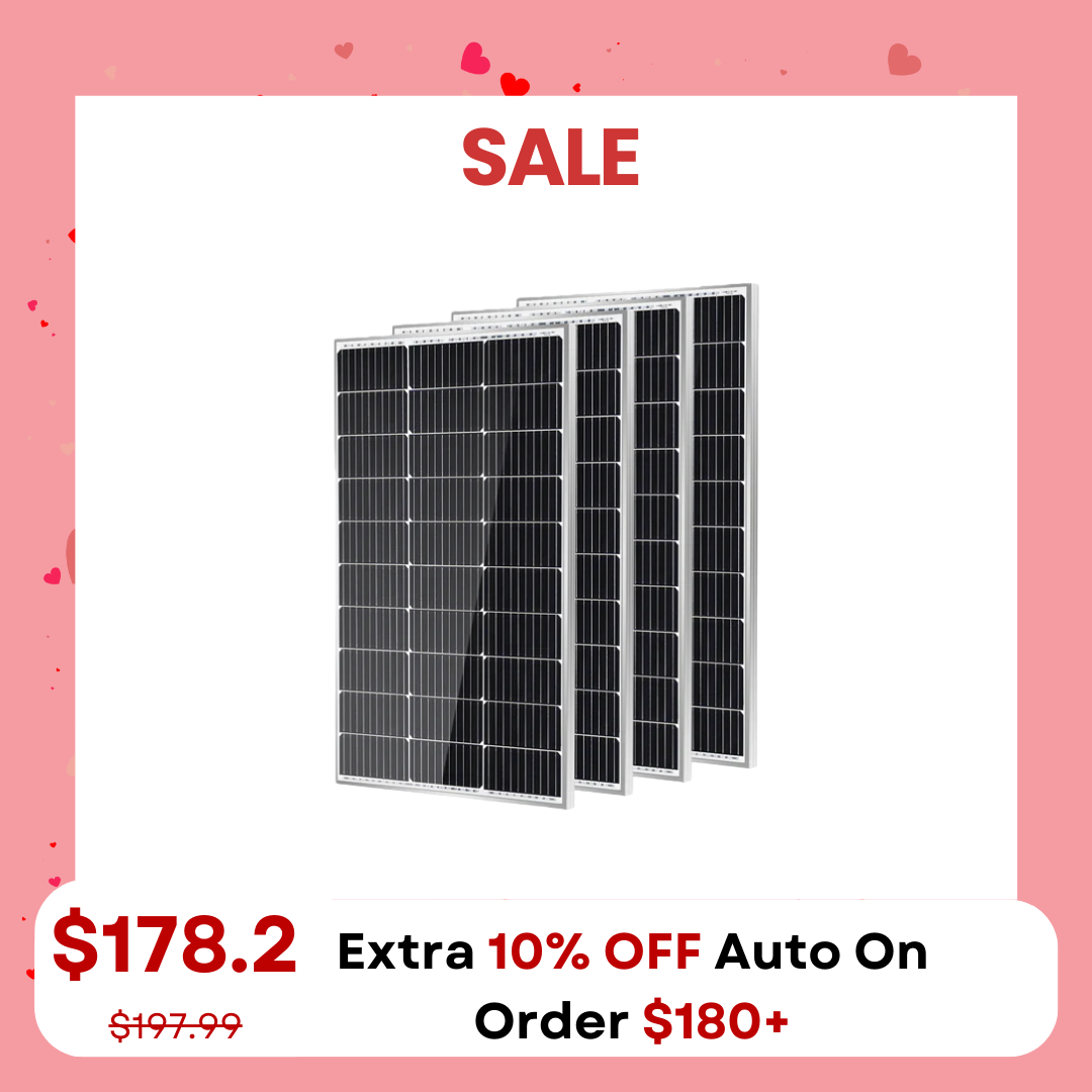 Traver Force 100W 12V 10BB Cell Monocrystalline Solar Panel