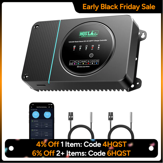 12V/24V 30A Buck Boost DC-DC Solar Charge Controller with MPPT