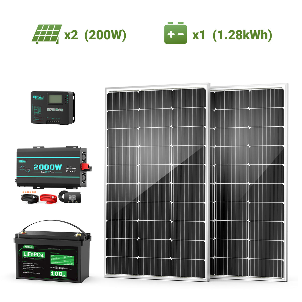 HQST RV Core Components Kit (200W | 1.28kWh)