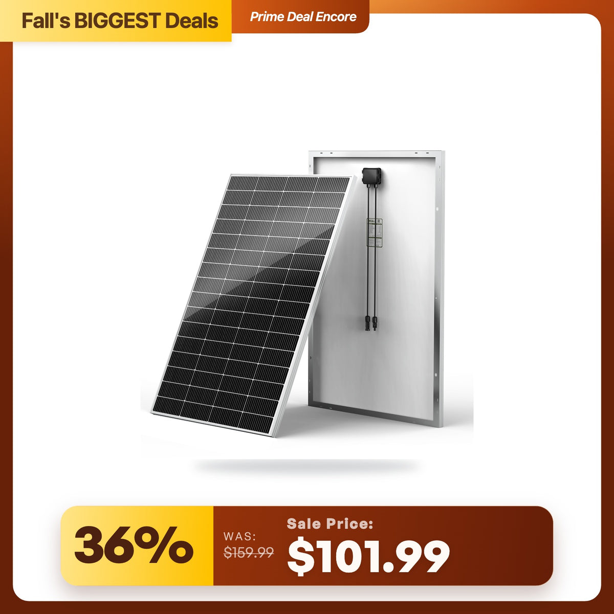 HQST 200W N-Type Solar Panel | 13% Smaller, 14.5% Lighter