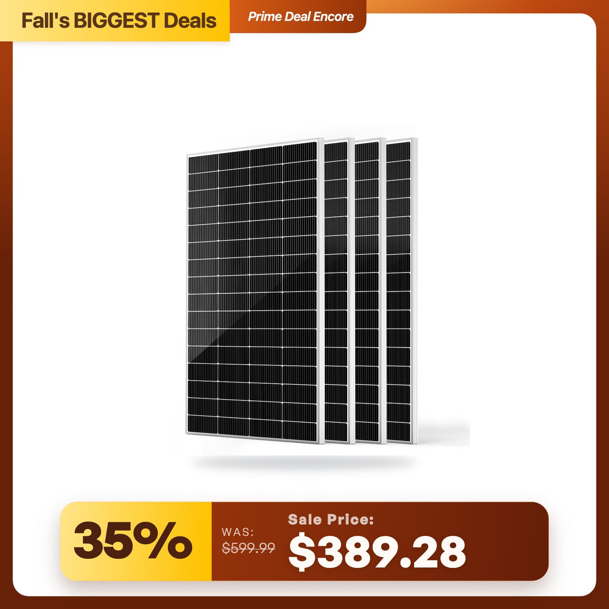 HQST 200W N-Type Solar Panel | 13% Smaller, 14.5% Lighter