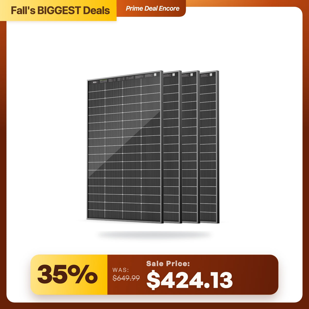 HQST Bifacial 200W Compact N-Type Solar Panel | 25.4% Efficiency, 13% Smaller