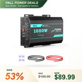 HQST 1000W Pure Sine Wave Inverter | 2000W Surge | GFCI Protected | Built for RV & Off-Grid