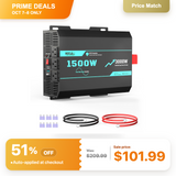 HQST 1500W Pure Sine Wave Inverter 12V to 120V with 3000W Surge & GFCI Protection
