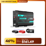 HQST 3000W Pure Sine Wave Inverter 12V | 6000W Surge, GFCI & Remote