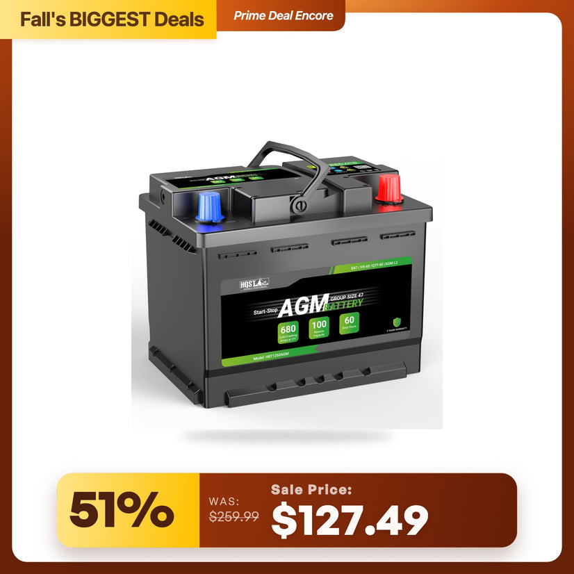 HQST 12V 60Ah AGM Start-Stop Car Battery
