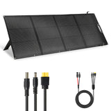 HQST Ultra-Light 200W Foldable Portable Solar Panel | 25% Efficiency, IP67, 3-in-1 Cable for Jackery EcoFlow BLUETTI