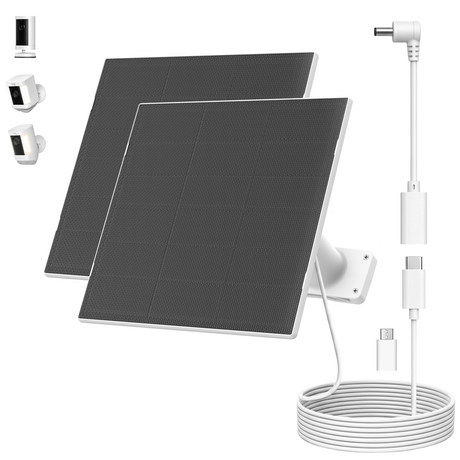 HQST 5W Solar Panel for Ring Stick Up & Spotlight Cam