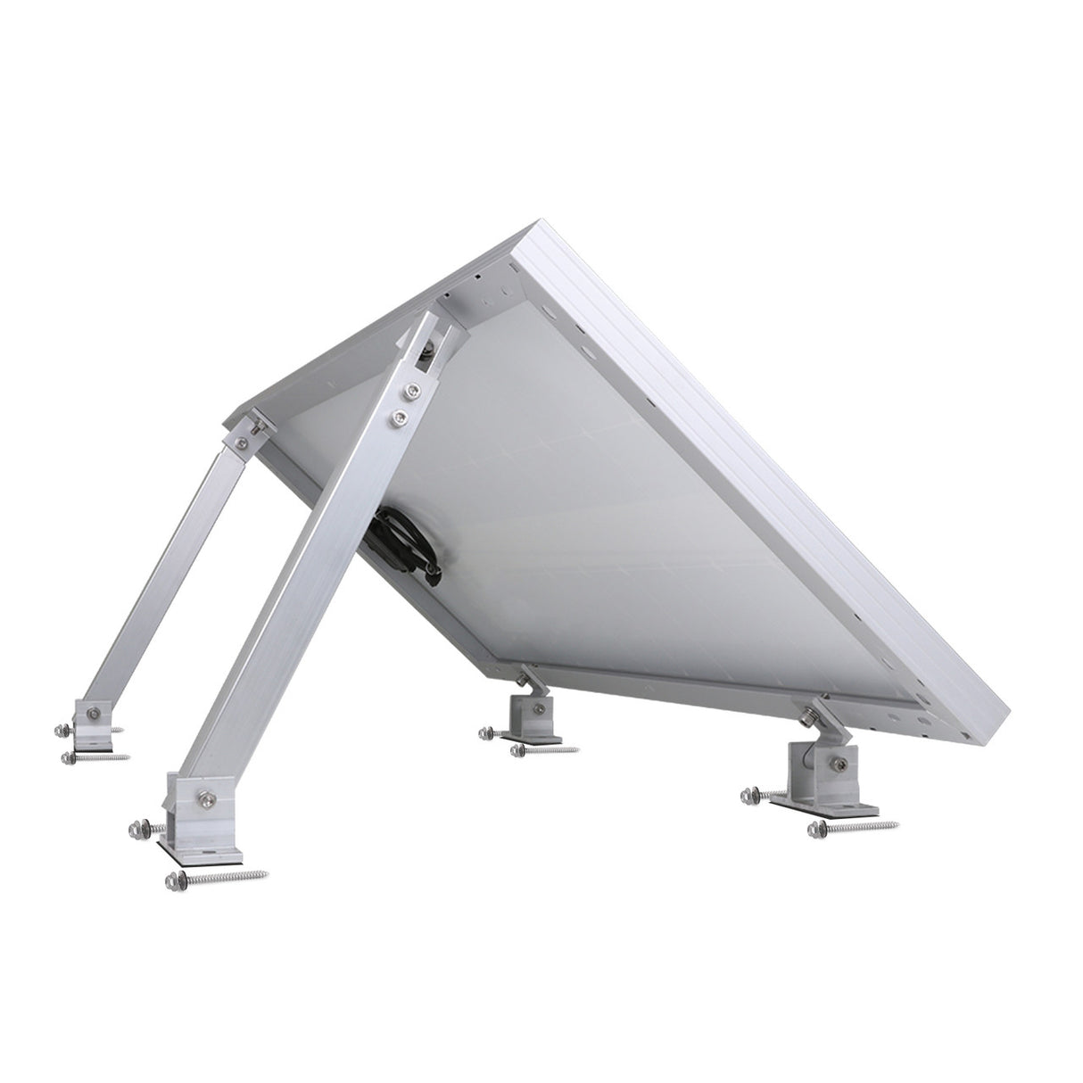 HQST Adjustable Solar Panel Tilt Mounting Brackets, Support Up to 200 Watt Panels, for Flat Roofs, RVs, Cabin, Camping, Off Grid System