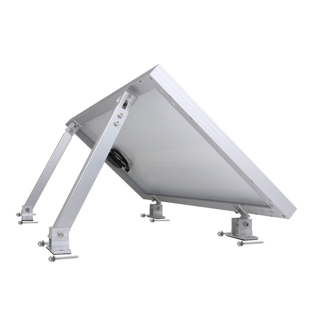 HQST Adjustable Solar Panel Tilt Mounting Brackets, Support Up to 200 Watt Panels, for Flat Roofs, RVs, Cabin, Camping, Off Grid System