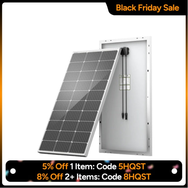 HQST 100 Watt 12 Volt 9BB Monocrystalline Solar Panel