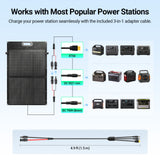 HQST Ultra-Light 100W Foldable Portable Solar Panel  | 25% Efficiency, Up to 40% Lighter