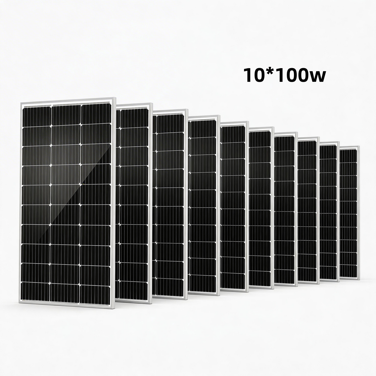 HQST 100W/200W/400W/600W 12V 9BB Monocrystalline Solar Panel