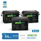 HQST 12V 300Ah Mini LiFePO4 Battery | 4224Wh, 200A BMS