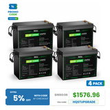 HQST 12V 300Ah Mini LiFePO4 Battery | 4224Wh, 200A BMS
