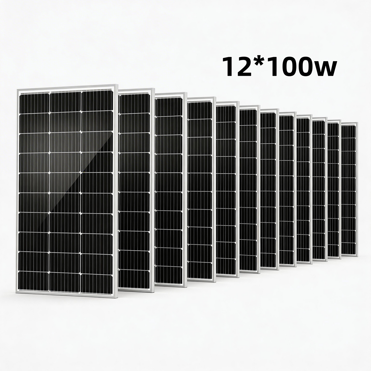 HQST 100W/200W/400W/600W 12V 9BB Monocrystalline Solar Panel