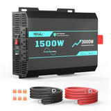HQST 1500W Pure Sine Wave Inverter 12V to 120V with 3000W Surge & GFCI Protection