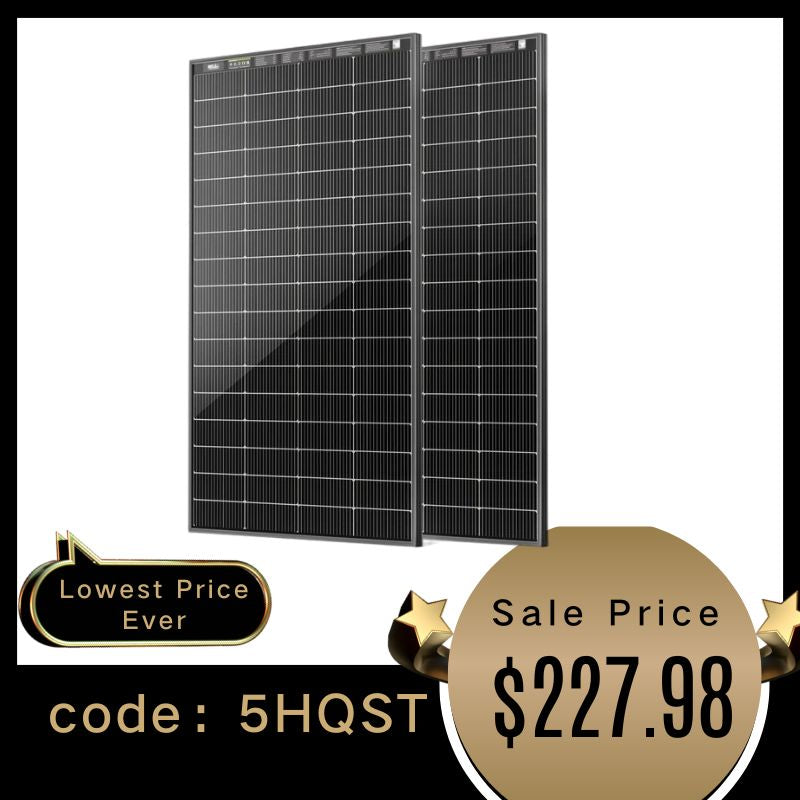 Bifacial 200 Watt N-Type 16BB Monocrystalline Solar Panel with All-Black Design