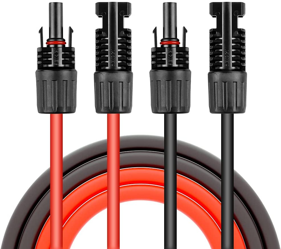 HQST Solar Panel Extension Cable with Male to Female Solar Connectors 